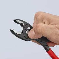 Knipex TwinGrip verstelbare grijptang | Antislip kunststof bekleed | Zwart geatramenteerd | Lengte 200 mm | Zelfbedieningskaart/blister - 82 01 200 SB - thumbnail