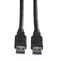 ROLINE USB 3.2 Gen 1 kabel, type A-A, zwart, 1,8 m - thumbnail