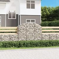 VidaXL Schanskorf gewelfd 150x50x120/140 cm gegalvaniseerd ijzer - thumbnail