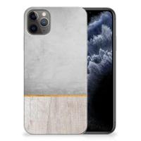 Apple iPhone 11 Pro Max | Bumper Hoesje | Wood Concrete - thumbnail