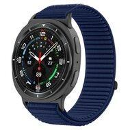 Nylon ribbelbandje - Donkerblauw - Samsung Galaxy Watch 8 - 40mm / 44mm Nylon ribbelbandje - Donkerblauw - Samsung Galaxy Watch 8 - 40mm / 44mm
