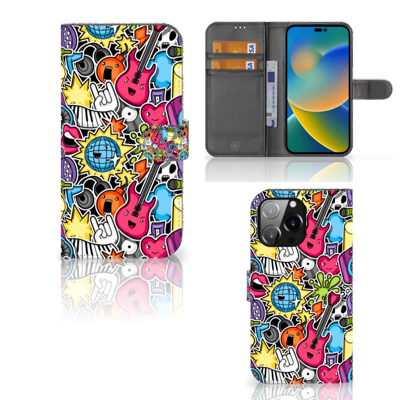 iPhone 14 Pro Max | Wallet Case | met Pasjes | Punk Rock
