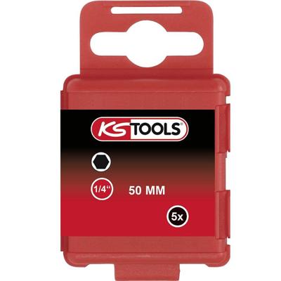 KS Tools 911.2825 Inbus-bit Speciaal staal Vernikkeld E 6.3 5 stuk(s) KS Tools 911.2825 Inbus-bit Speciaal staal Vernikkeld E 6.3 5 stuk(s)