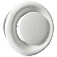 Rooster/ventiel (afzuiging) Ø 250mm Staal - Wit - Met Bus - thumbnail