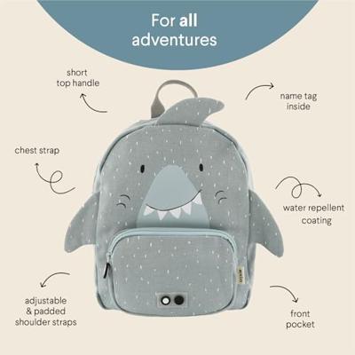 Dierenrugzak Mr Shark TRIXIE blauw