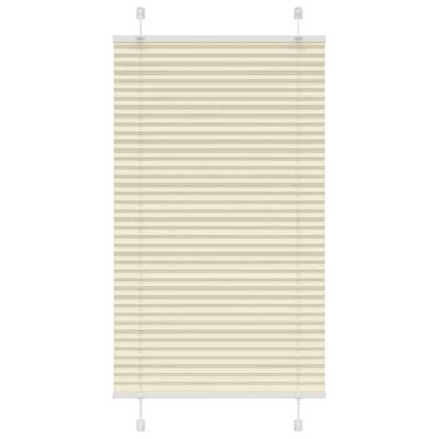 VidaXL Plissé rolgordijn 75x150 cm stofbreedte 74,4 cm polyester crème VidaXL Plissé rolgordijn 75x150 cm stofbreedte 74,4 cm polyester crème