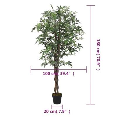 VidaXL Kunstplant esdoornboom 672 bladeren 180 cm groen