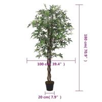 VidaXL Kunstplant esdoornboom 672 bladeren 180 cm groen - thumbnail
