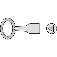 Basi 301D-10 Doornsleutel Zilver - thumbnail