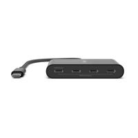 Belkin CONNECT USB-C®/4-poorts USB-C-hub, meerpoorts adapter met 4 USB-C 3.2 Gen2-poorten en 100 W PD met max. 10 Gbps High Speed gegevensoverdracht voor MacBook, iPad, Chromebook, PC en meer - thumbnail