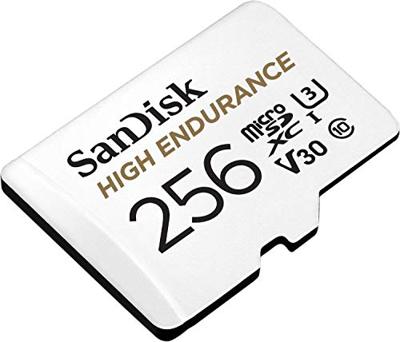 SanDisk High Endurance Monitoring miniSDXC-kaart 256 GB Class 10, UHS-I, UHS-Class 3, v30 Video Speed Class Incl. SD-adapter