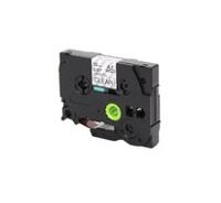 Huismerk Brother TZe-135 Labeltape 12mm Wit op Transparant - thumbnail