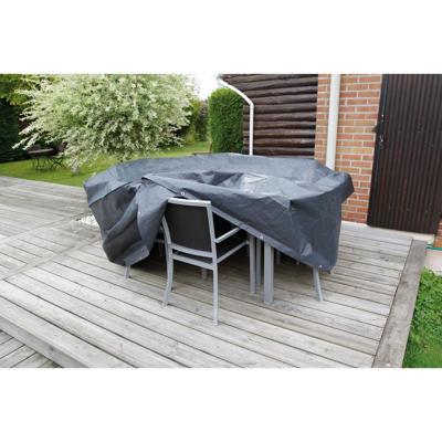 Nature tuinmeubelafdekhoes voor ronde tafel en stoelen afdekking (grijs, 6030600)