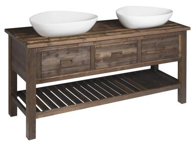 Wastafelkast Sapho Brand 160x73x50 cm Gebeitst Sparrenhout