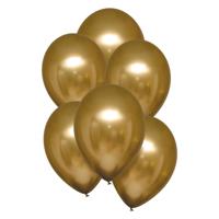 Chrome Ballonnen Satijn Goud Luxe - 6 Stuks - thumbnail
