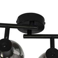 QAZQA Smart plafondlamp zwart met smoke glas incl. 4 Wifi P45 - Vidro - thumbnail