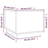 Salontafel 40x50x35 cm massief grenenhout zwart - thumbnail