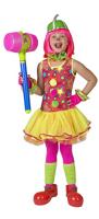 Clown Meisje jurkje stars - thumbnail