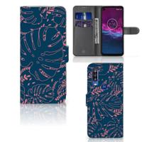 Motorola One Action Hoesje Palm Leaves - thumbnail