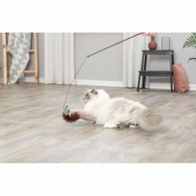 TRIXIE KATTENHENGEL MUIS KUNSTSTOF / PLUCHE 46 CM - thumbnail