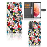 Samsung Galaxy S21 | Telefoonhoesje | Met pasjeshouder | Birds - thumbnail