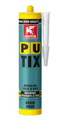 Griffon constructielijm - PU-Tix - D4 - bruin - 310 ml koker - 1388826 Griffon constructielijm - PU-Tix - D4 - bruin - 310 ml koker - 1388826