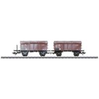 Märklin 46018 H0 set van 2 klapdekselwagens type 1520 B van de NMBS/SNCB - thumbnail