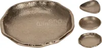 Schaaltje Organisch Metaal Goud Ø9cm Assorti 1st - thumbnail