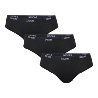 Zaccini Dames Hipsters 3-pack Black-S - thumbnail