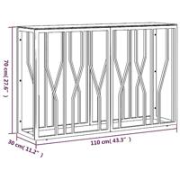 Wandtafel 110x30x70 cm roestvrij staal en glas - thumbnail