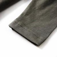 Kindershirt met lange mouwen terreinwagenprint 128 kakikleurig - thumbnail