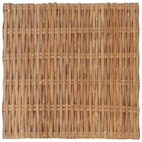 Voetensteun met kussen natuurlijk rattan - thumbnail