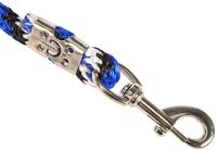 Halstertouw mustang karabijn haak royaalblauwzwartwit - thumbnail