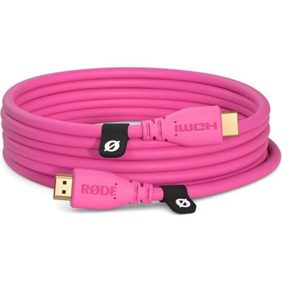 Rode HDMI kabel 3m roze