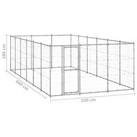 Hondenkennel 21,78 m² gegalvaniseerd staal - thumbnail