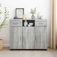 Dressoir met lade Grijs sonoma 88.5 x 30.5 x 73 cm Bewerkt hout - thumbnail