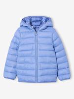 Lichte donsjas met capuchon jongen middenblauw - thumbnail