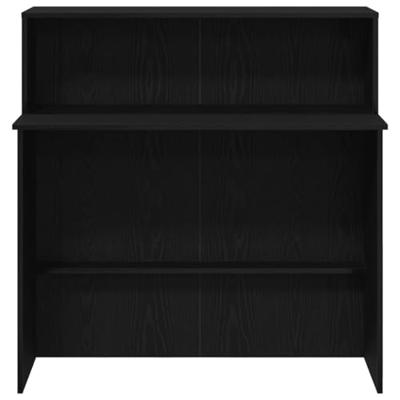 Receptiebalie 100x50x103,5 cm bewerkt hout zwart