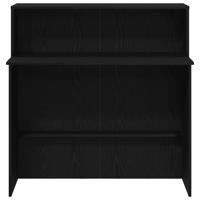 Receptiebalie 100x50x103,5 cm bewerkt hout zwart - thumbnail