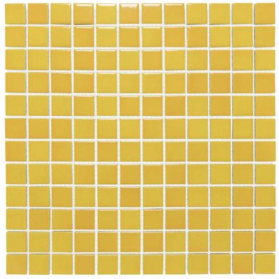 Mozaïek Barcelona 30x30 cm Geglazuurd Porselein Glanzend Geel Gevlamd The Mosaic Factory Mozaïek Barcelona 30x30 cm Geglazuurd Porselein Glanzend Geel Gevlamd The Mosaic Factory