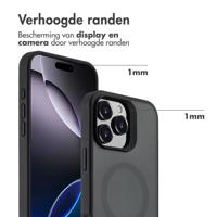 Accezz Rugged Frosted met MagSafe voor Apple iPhone 16 Pro Max Telefoonhoesje Zwart - thumbnail