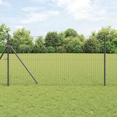 VidaXL Afrasteringspaal 13 pcs grijs staal