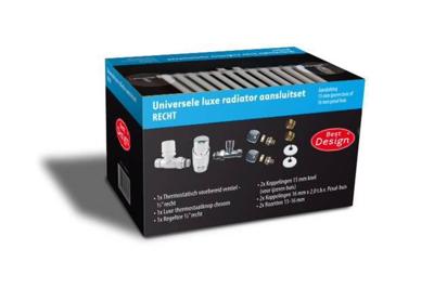 Universele Luxe Radiator-Aansluitset Best Design Recht