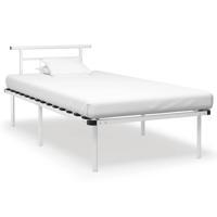 Bedframe metaal wit 100x200 cm - thumbnail