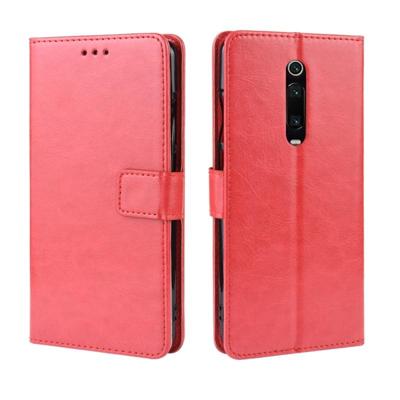 Retro Crazy Horse textuur horizontale Flip lederen case voor Xiaomi Redmi K20/K20 Pro met houder & kaartsleuven & fotolijstjes (rood)