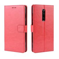 Retro Crazy Horse textuur horizontale Flip lederen case voor Xiaomi Redmi K20/K20 Pro met houder & kaartsleuven & fotolijstjes (rood) - thumbnail