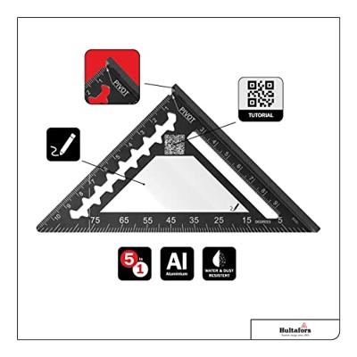 Hultafors Metric Rafter Square Mini meetdriehoek - HU257030 Hultafors Metric Rafter Square Mini meetdriehoek - HU257030
