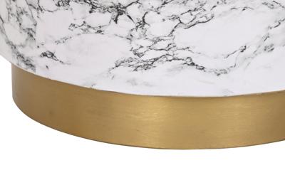 Bijzettafel DKD Home Decor Gouden Wit Ijzer (50 x 50 x 45 cm)