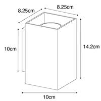 QAZQA Moderne wandlamp goud vierkant 2-lichts - Sandy - thumbnail