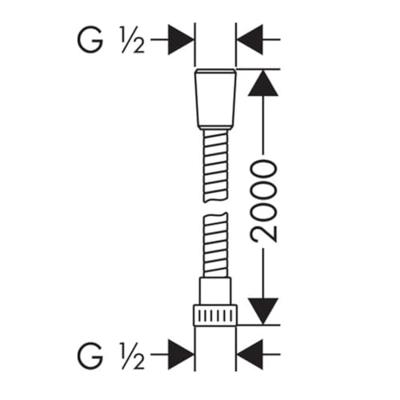 Hansgrohe MetaFlex doucheslang 200cm Chroom Hansgrohe MetaFlex doucheslang 200cm Chroom